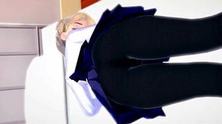 Гвен Стейси посещает лазарет и играет с членом между ног (версия для взрослых) - порно видео